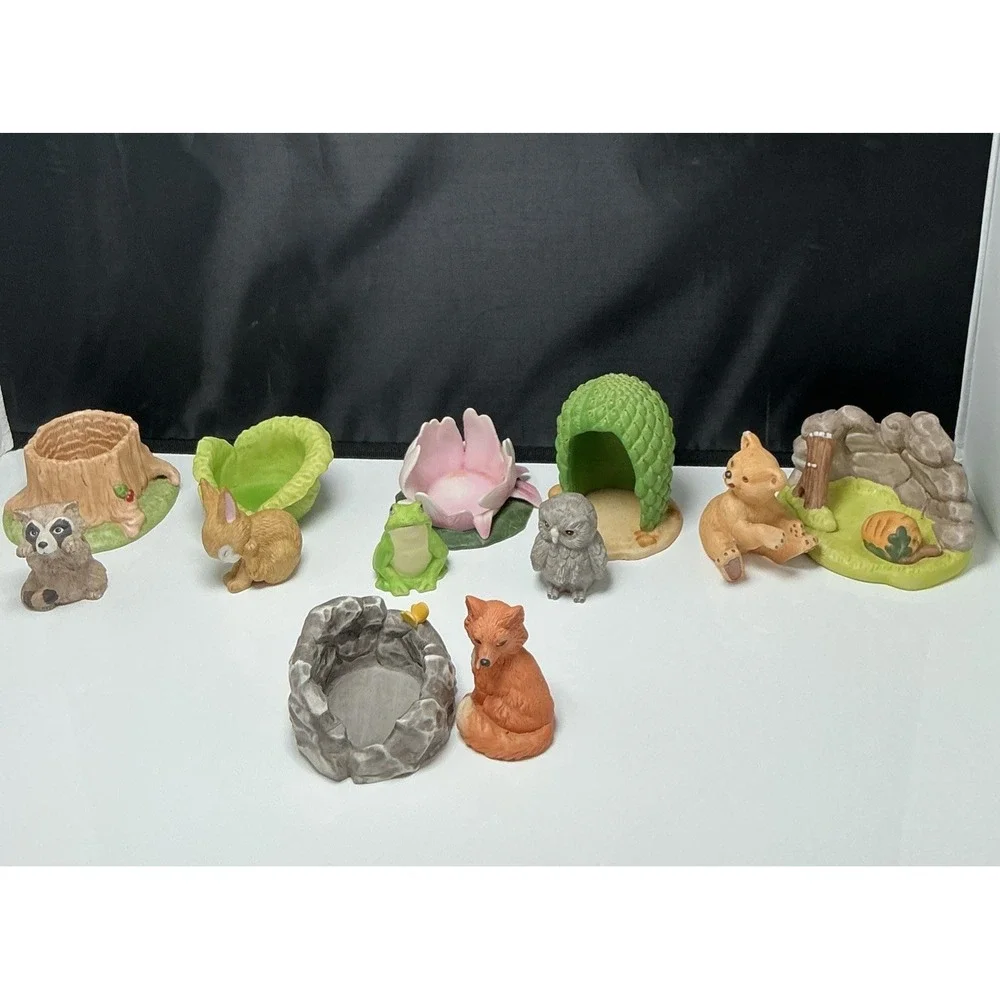 VTG 1980s Franklin Mint Woodland Surprises Lot Of 6 Nature Animal Figurines